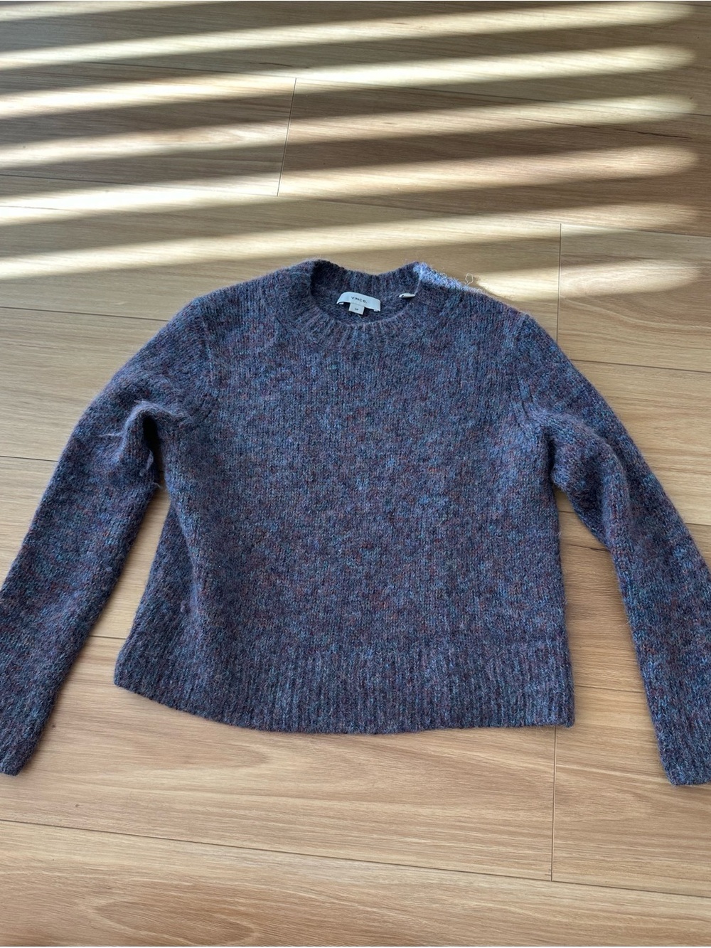 Vince Heathered Purple Crewneck Sweater